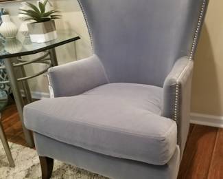 Modern wingback chair from Frontgate. 