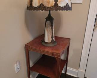 #27  Tiffany Style Lamp (needs rewiring)  18"Rx25"H   $375