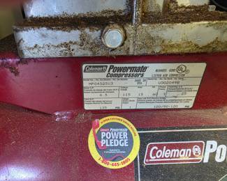 #2  Coleman Magna Force Powermate 4 1/2HP Air Compressor   $175