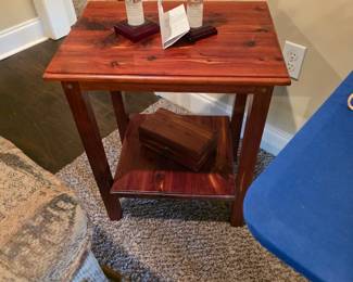 #23  Rectangle Cedar Side Table  19"Wx14"Dx25"H   $29