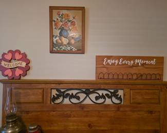 #32  Queen Headboard & Frame  $150