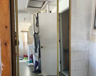 Mirrored closet doors, tracks must be removed.