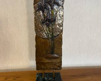 DEE CLEMENTS Iris relief sculpture