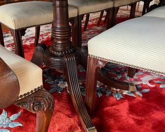 pedestal base of dining table