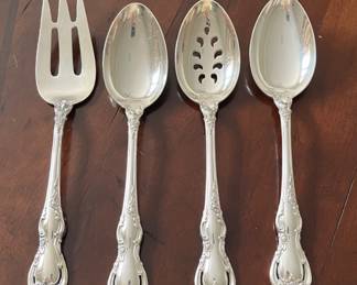 Towle sterling "Spanish Provincial" 3 serving spoons and 1 serving fork