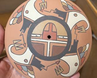 V. Gutierrez Nambe-Pojoma signed Native American pottery