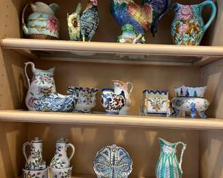 French faience pottery, whimper, majolica