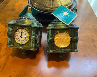 Christopher Radko Marshall Field clock ornaments