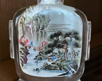 Asian glass snuff bottle