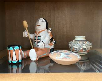 Native American storyteller pottery