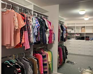 Better women’s clothes like THML, J Crew, Anthropologie, etc. most sz M or L