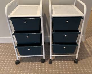 Nagy blue metal storage carts