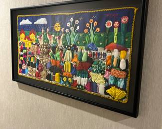 South American textile art 41w x 23h