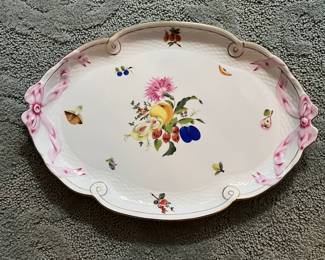 Herend 12” porcelain tea tray