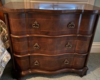 Pair of 3 drawer bedside chests