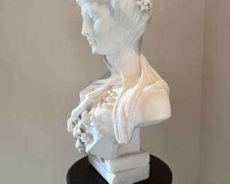 carved marble bust - 22"h