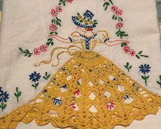 Hand embroidered pillow cases