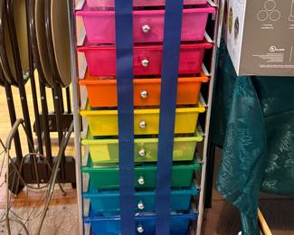 Craft bins LOADED with jewelry making supplies. 