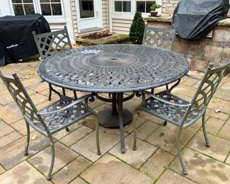 Outdoor aluminum patio set.