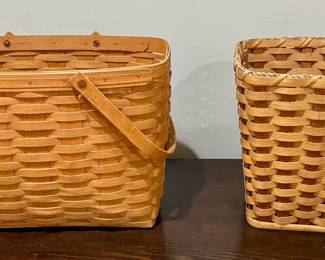 Longaberger basket and Millers basket. Both signed.