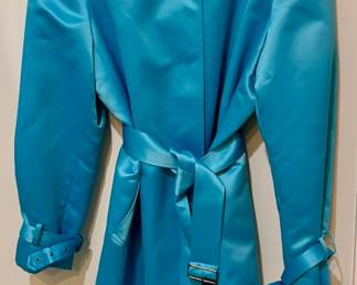 Anne Klein satin belted coat.