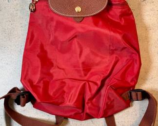Longchamp nylon backpack.