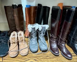Ladies lot of boots from Enzo Angiolini, Nine West, Columbia and Uggs.