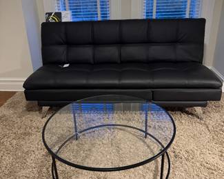 Serta futon - Glass & Metal coffee table
