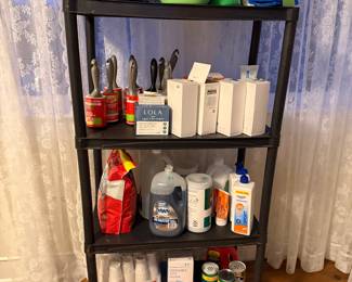 Lots of cleaning supplies