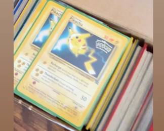 Box of Pokemon cards