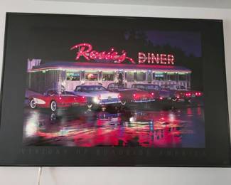 Light Up Rosies Diner Sign Vision of Roadside America