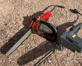 Two Craftsman 14 inch Electric Chainsaws