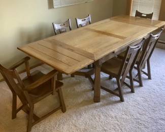 Ranch Oak A. Brandt Solid Oak Dining Set