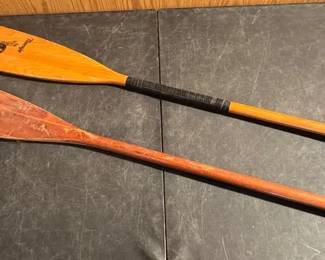 Vintage Wooden Boat Paddles