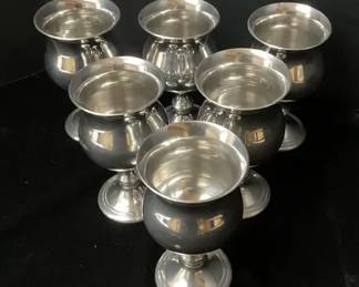 Vintage TowleCromwell Pewter Goblets from Sheffield England