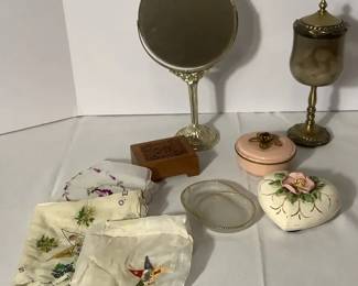 Order of the Eastern Star Hankies with Womens Dresser Items