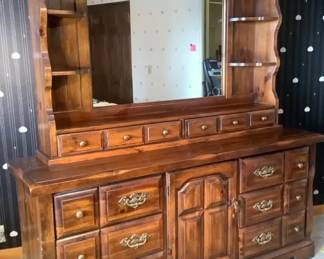 Eleven Drawer Dresser with Mirror