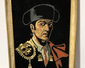 Original Felt Spanish Matador Painting