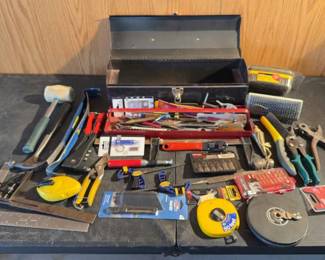 Toolbox Filled with Hand Tools