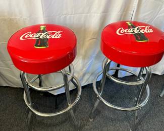 Two CocaCola Bar Stools