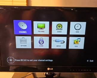 LG LED 26 Inch TV, Pioneer DVD Player and RCA Digital Antenna