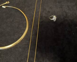 18K Gold Ring, 14K Gold Necklace, And 10K Gold Necklace