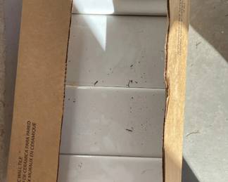 Box Of White Ceramic Wall Tiles