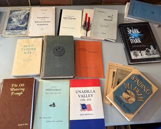 Front Room 
Local historical books - Delaware County, Canajoharie, Unadilla, Middlefield, Halsey(Author from Unadilla), Cooperstown, Maryland, Scintilla