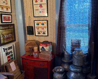 Front Room 
Milk cans