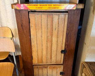 Apt/Outside
Smaller cabinet 
Spaulding metal sign