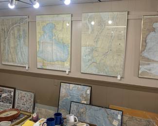 Framed River and lake charts