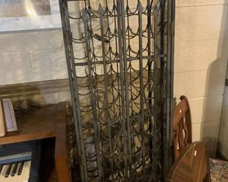 Incredible wrought iron wine rack! 