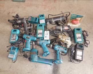 Lot of Various Hand Tools Including Makita and others (many missing parts)