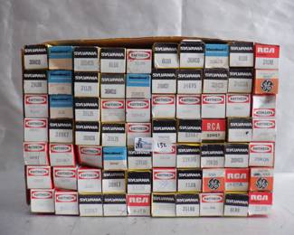 Lot of Sylvania, RCA, GE Tubes including 38HK7, 17JF6, 21HB5A, 10KR8, 6JH8 and more
